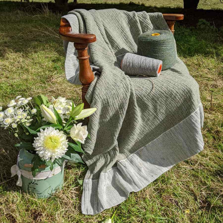 Bark Linen/Wool Fusion Blanket - Ferguson's Irish Linen