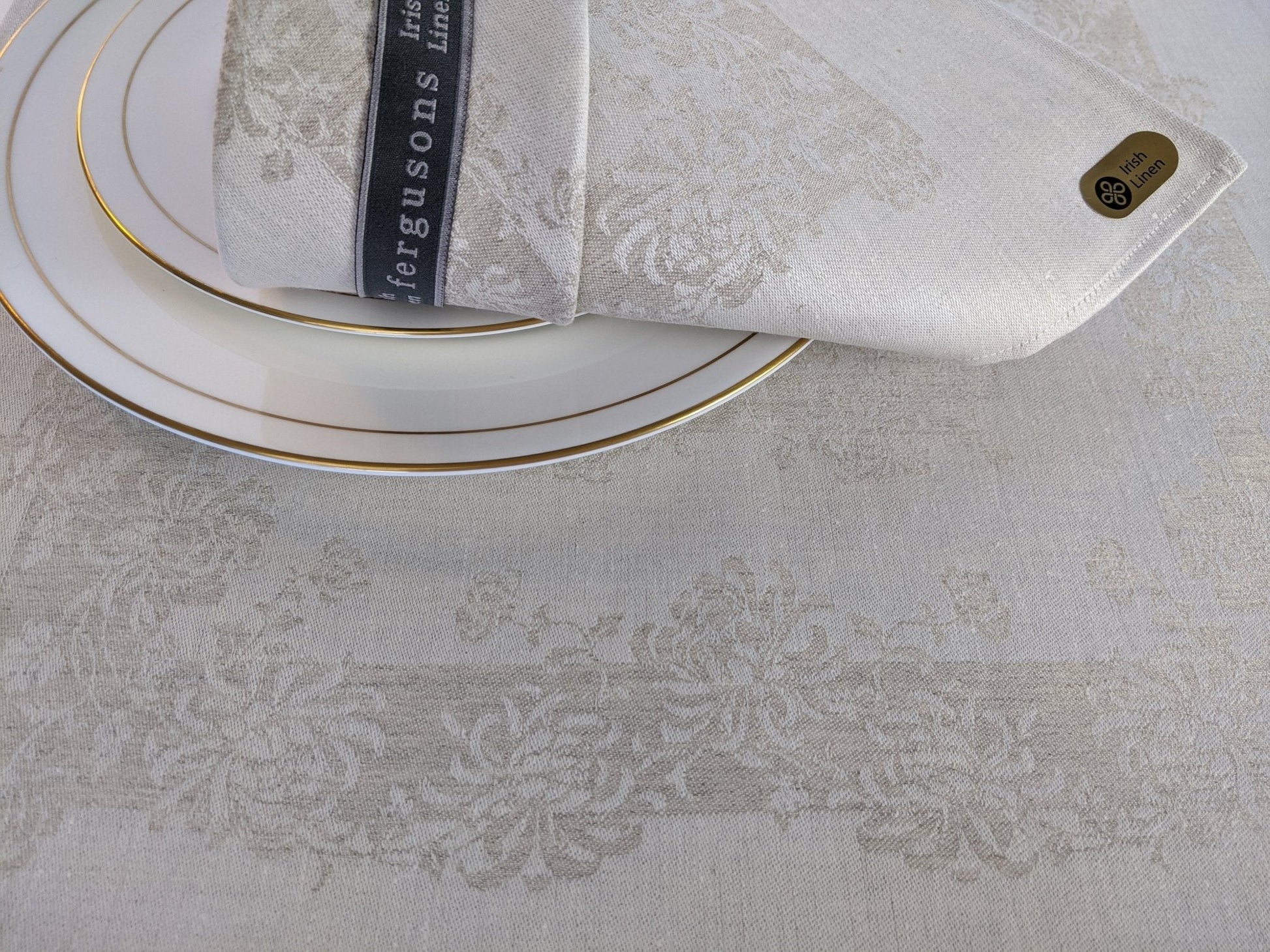 Chrysanthemum Damask Napkins - Ferguson's Irish Linen