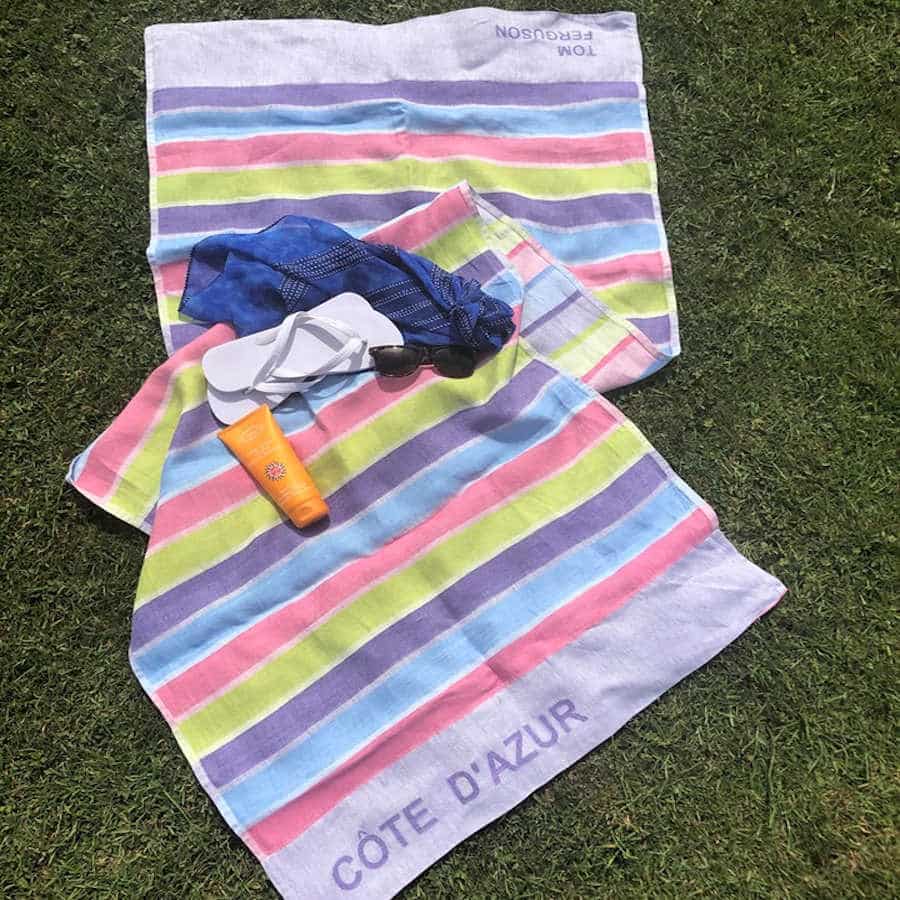 Cote d'Azur Linen Large Beach Towel - Ferguson's Irish Linen