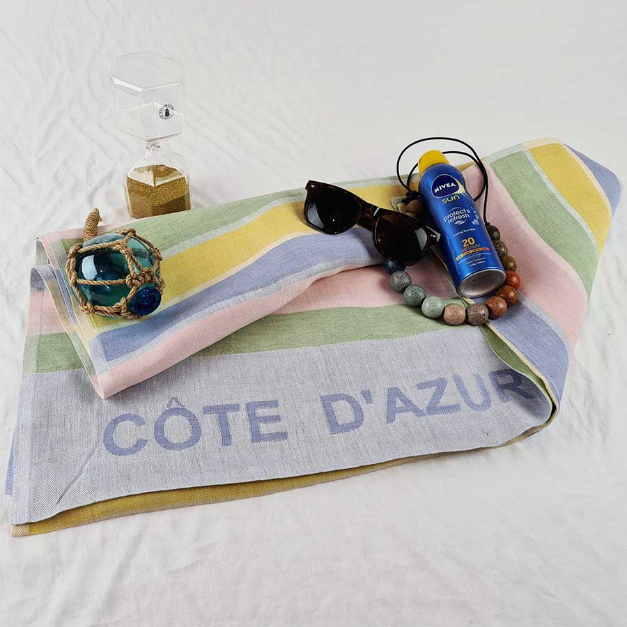 Cote d'Azur Sun Bed Towel - Ferguson's Irish Linen