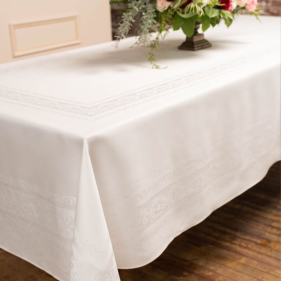 Fine Scroll Double Damask Tablecloths - Ferguson's Irish Linen