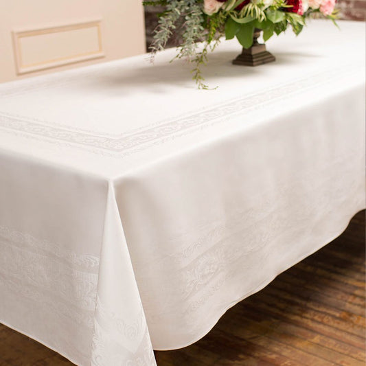 Fine Scroll Double Damask Tablecloths - Ferguson's Irish Linen