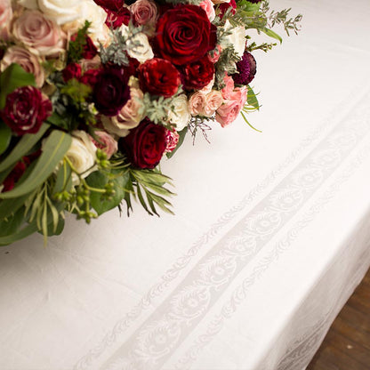 Fine Scroll Double Damask Tablecloths - Ferguson's Irish Linen