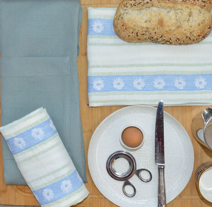 Large Daisy Tea Towels - Ferguson's Irish Linen