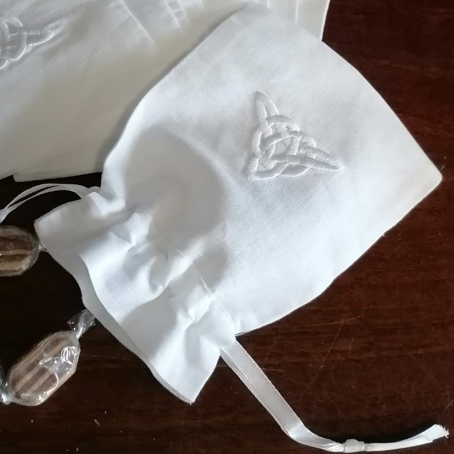 Linen Favour Bag - Embroidered - Ferguson's Irish Linen