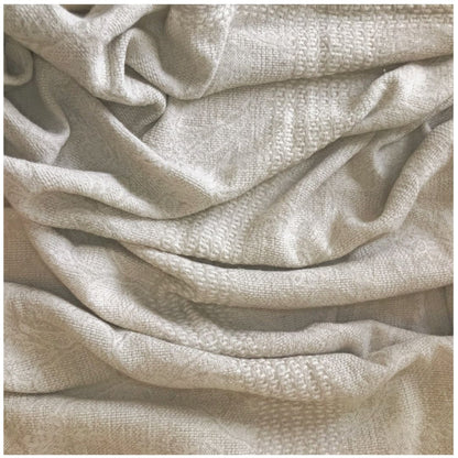 Natural Afghan Linen and Lambs' Wool Blanket - Ferguson's Irish Linen