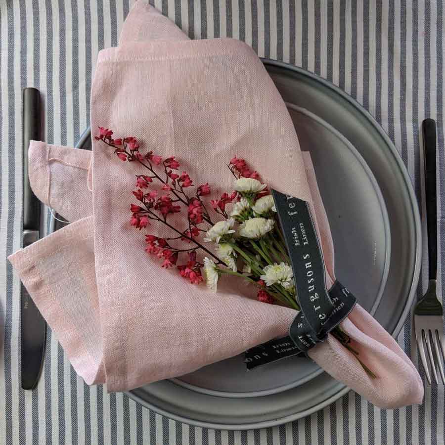 Tablescaping Chambray Napkins - Ferguson's Irish Linen