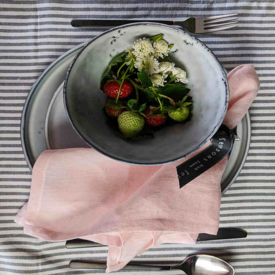 Tablescaping Chambray Napkins - Ferguson's Irish Linen